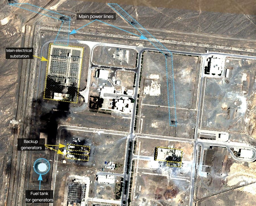 Natanz Nuclear Facility After Israeli Strike