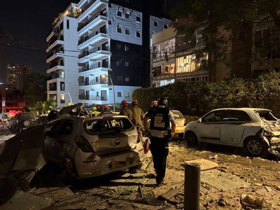 One of the Impact Sites in Tel Aviv