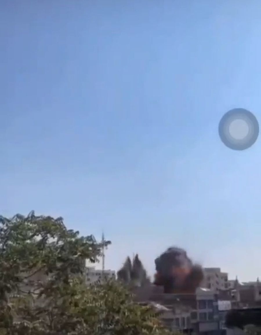 Moment of Strike and Explosion on Sohravardi Street, Sabunchi District, Tehran
