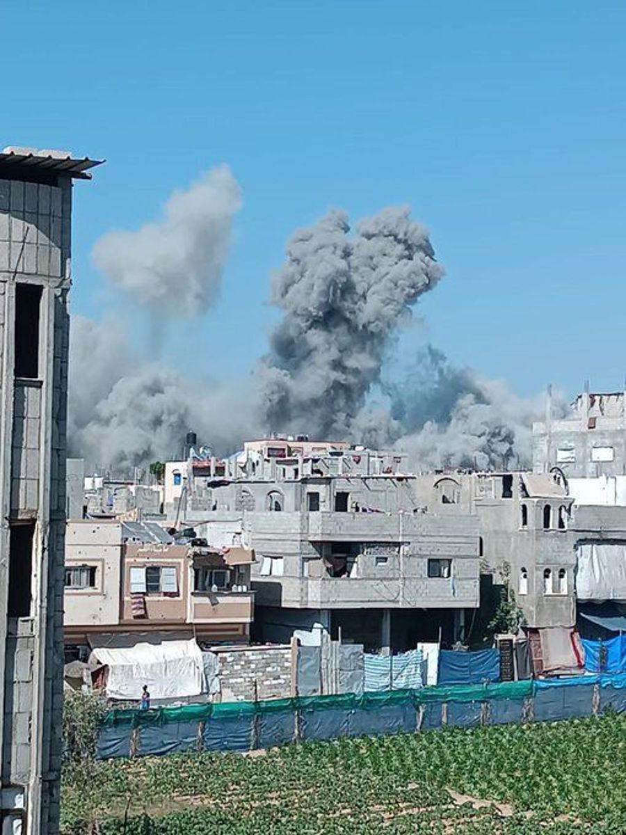 UPDATE Alongside the strikes in Iran, the Israeli Air Force struck targets in Al-Bureij, in central Gaza Strip.
