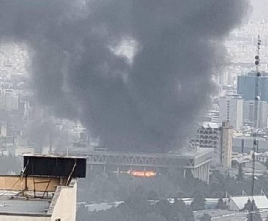 Photo: Scene From The IRGC Media Station After IDF Strikes