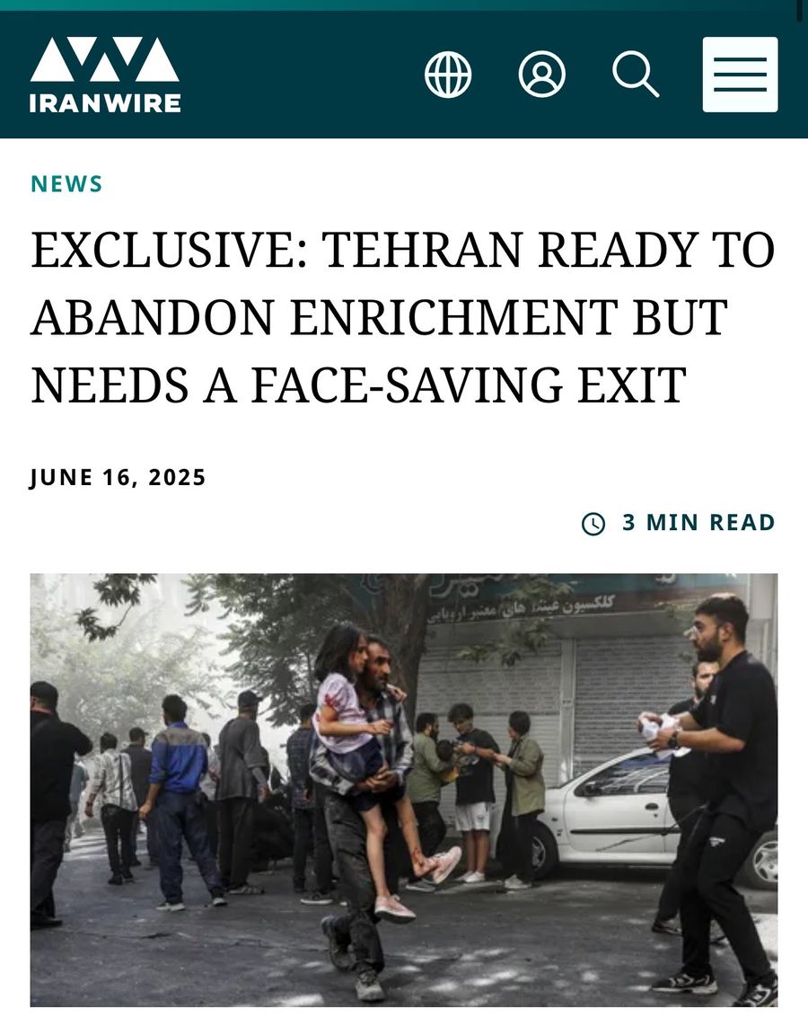 UNCONFIRMED: Top Iranian Diplomat: Regime Willing to End Uranium Enrichment, Seeks Trump-Led Negotiations