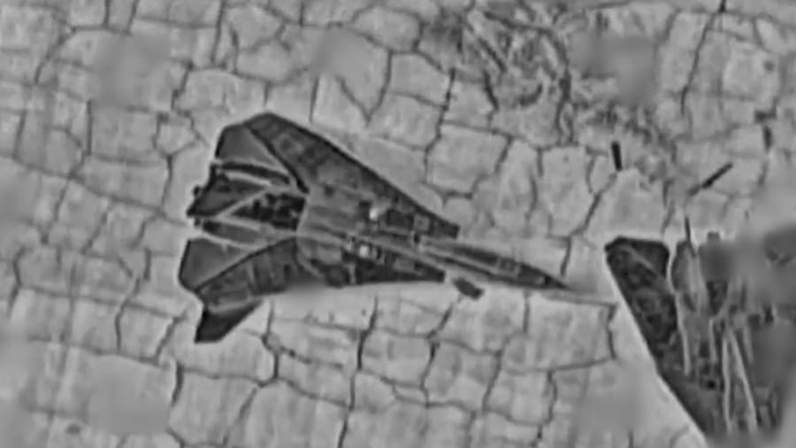 F-14 being destroyed.