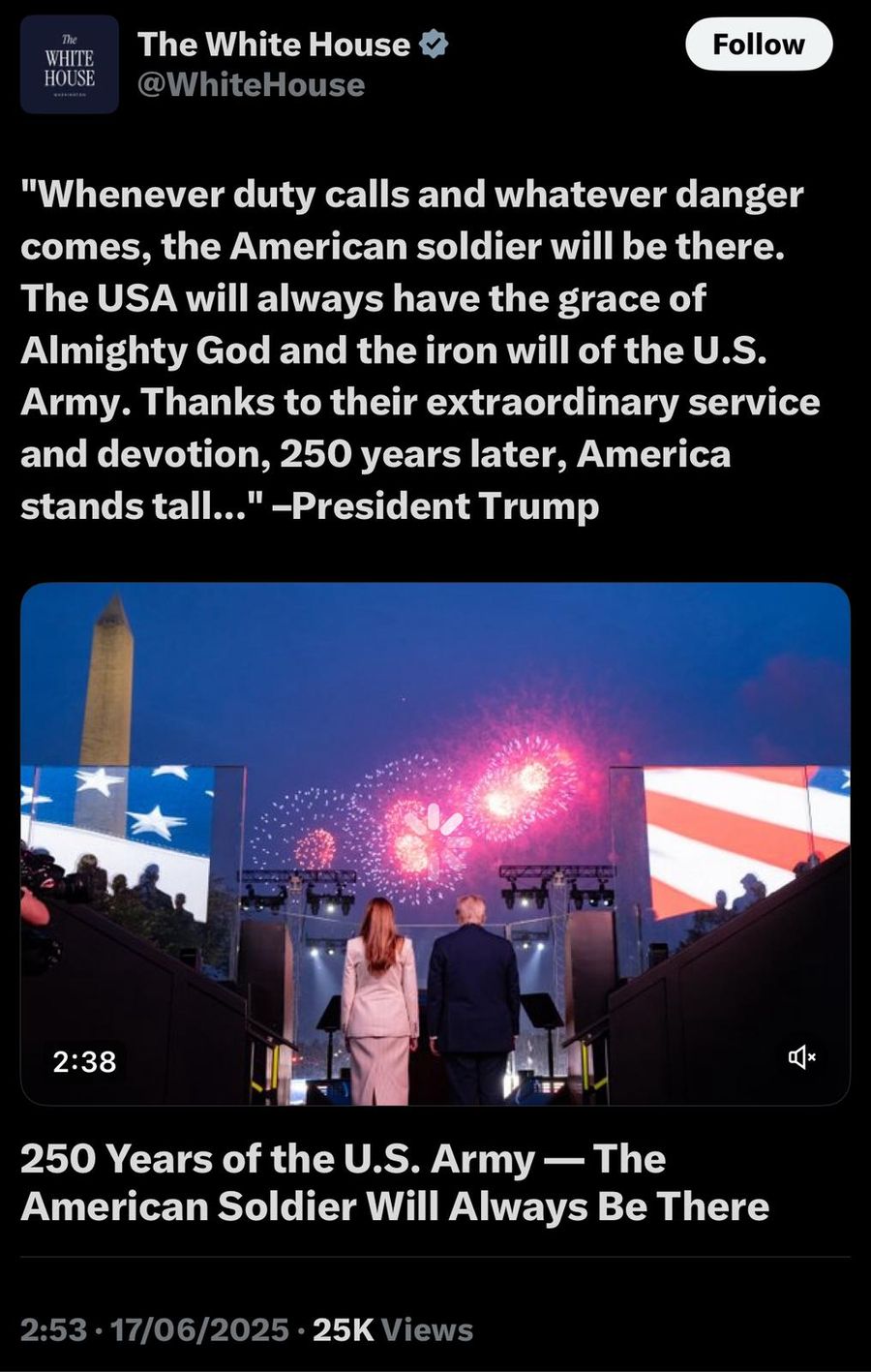 Message clear: America is ready.