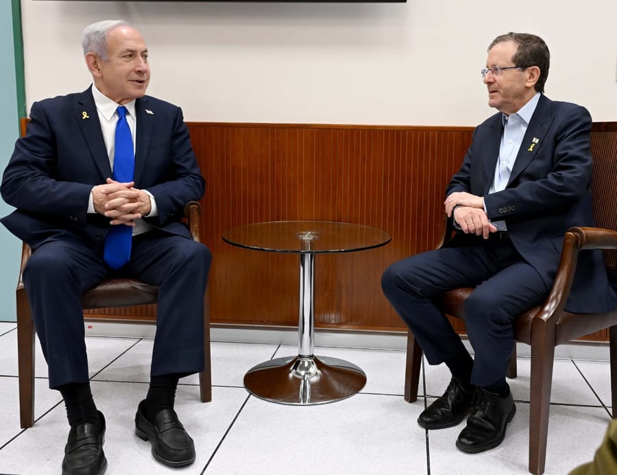 Prime Minister Netanyahu provides security update to President Herzog