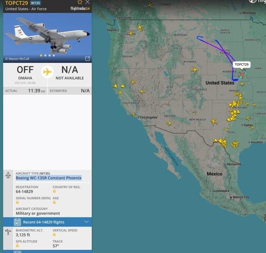 Nuclear Expectations?: US WC-135R “Constant Phoenix” Nuclear Sniffer Plane Flies Over Northern States | What Does It Mean?