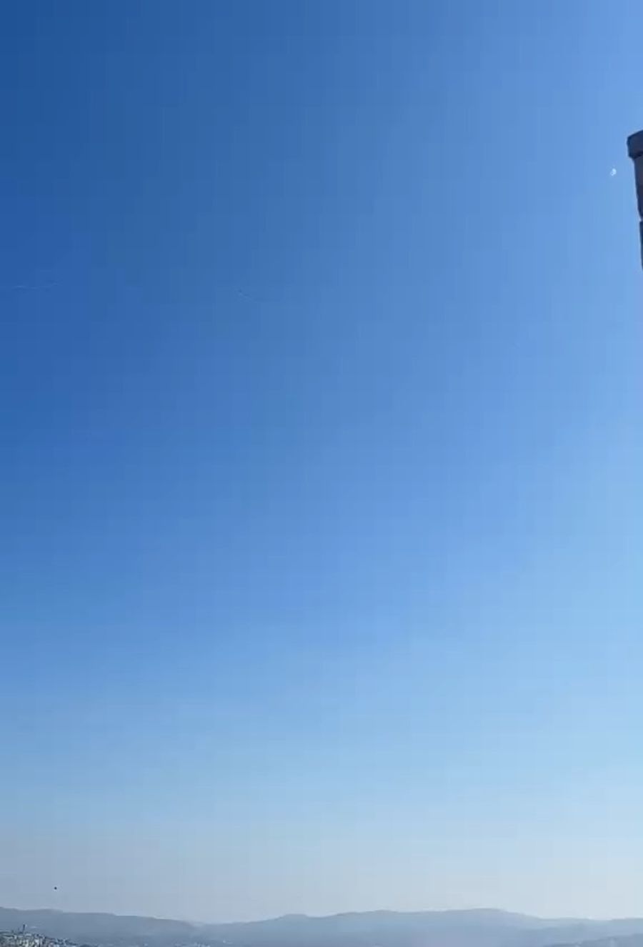 Daytime barrage as seen from RBS, 17 June 2025