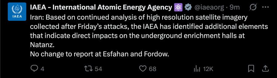 IAEA Reports New Evidence of Direct Strikes on Iran’s Underground Enrichment Halls at Natanz