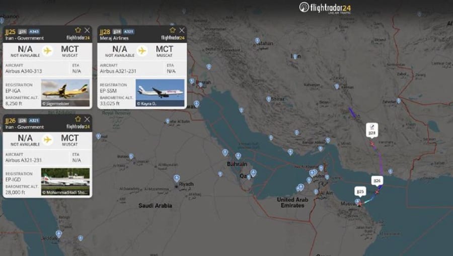Three Iranian Government Jets Landed in Oman — Tehran Denies, Questions Mount