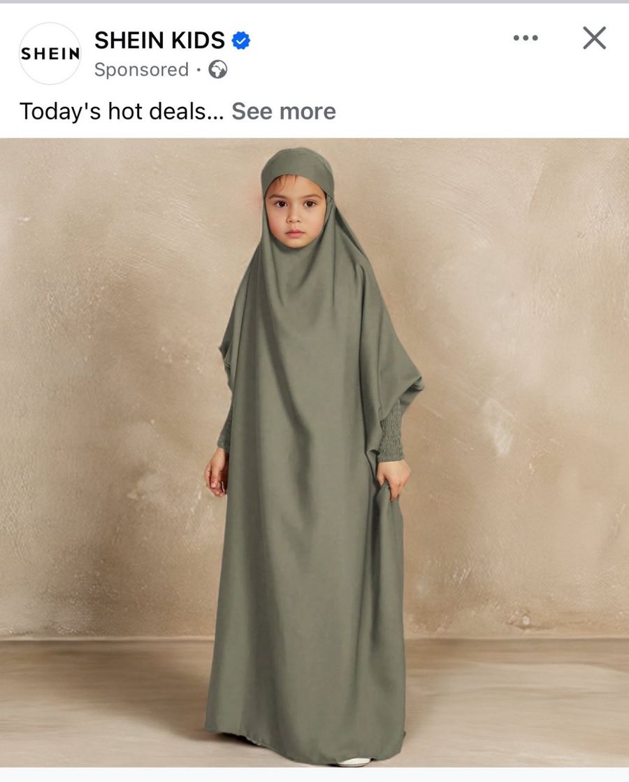 SHEIN Now Running Adds With Islamic Clothing For Children 