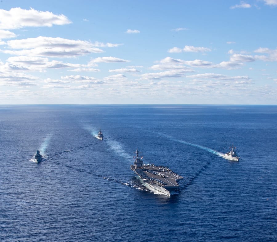 USS Gerald R. Ford and Carrier Strike Group Twelve Scheduled for EUCOM Deployment, Positioned for Rapid Response Near Israel