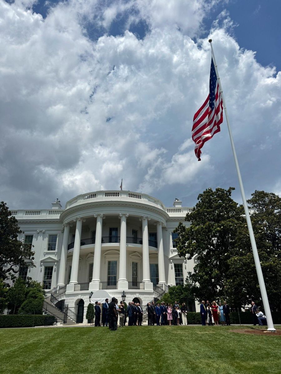 FIRST LOOK: President Trump’s ‘big beautiful’ American flag has officially been raised at the White House.