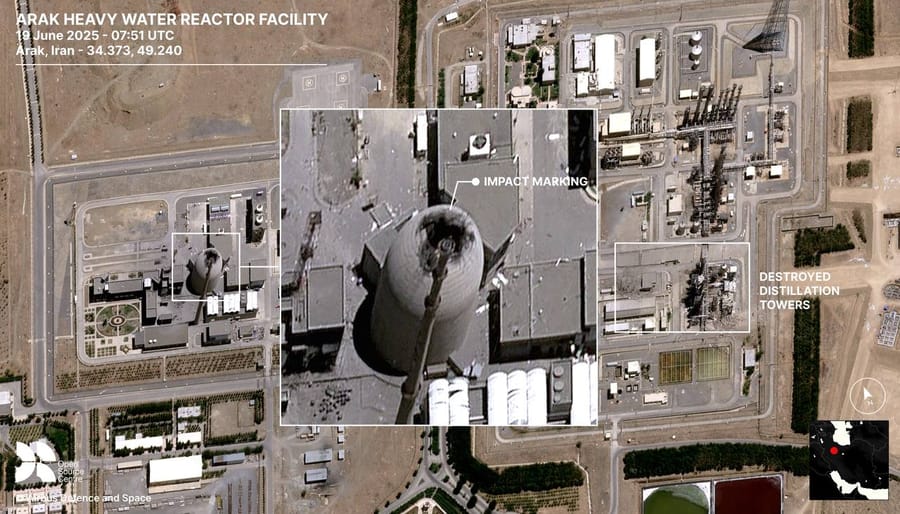 Satellite View: Aftermath of Strike on Arak Heavy-Water Facility