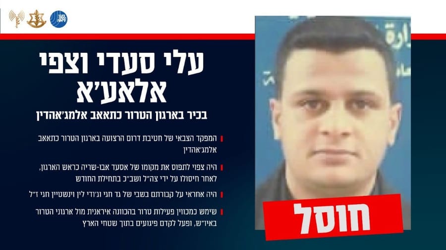 IDF and Shin Bet Eliminate Senior Kata’ib al-Mujahideen Terror Leader in Gaza