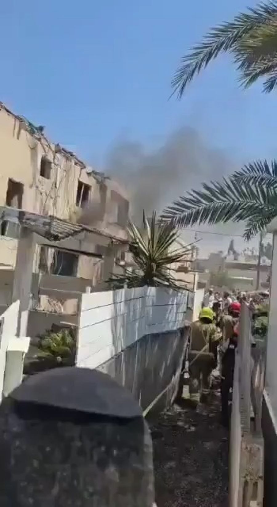 Scene of the strike in Beit She'an