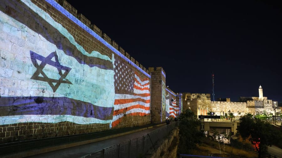 Old City of Jerusalem lights up after unprecedented US attack