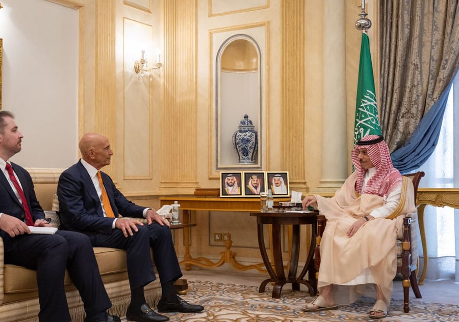 Tom Barrack, Trump’s envoy to Syria, visited Saudi Arabia today