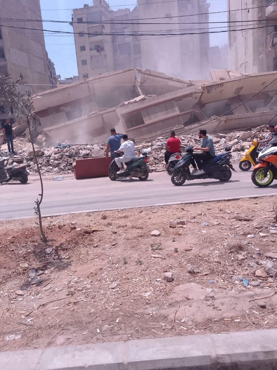 Building Collapses in Hezbollah Stronghold in Beirut’s Dahiya District