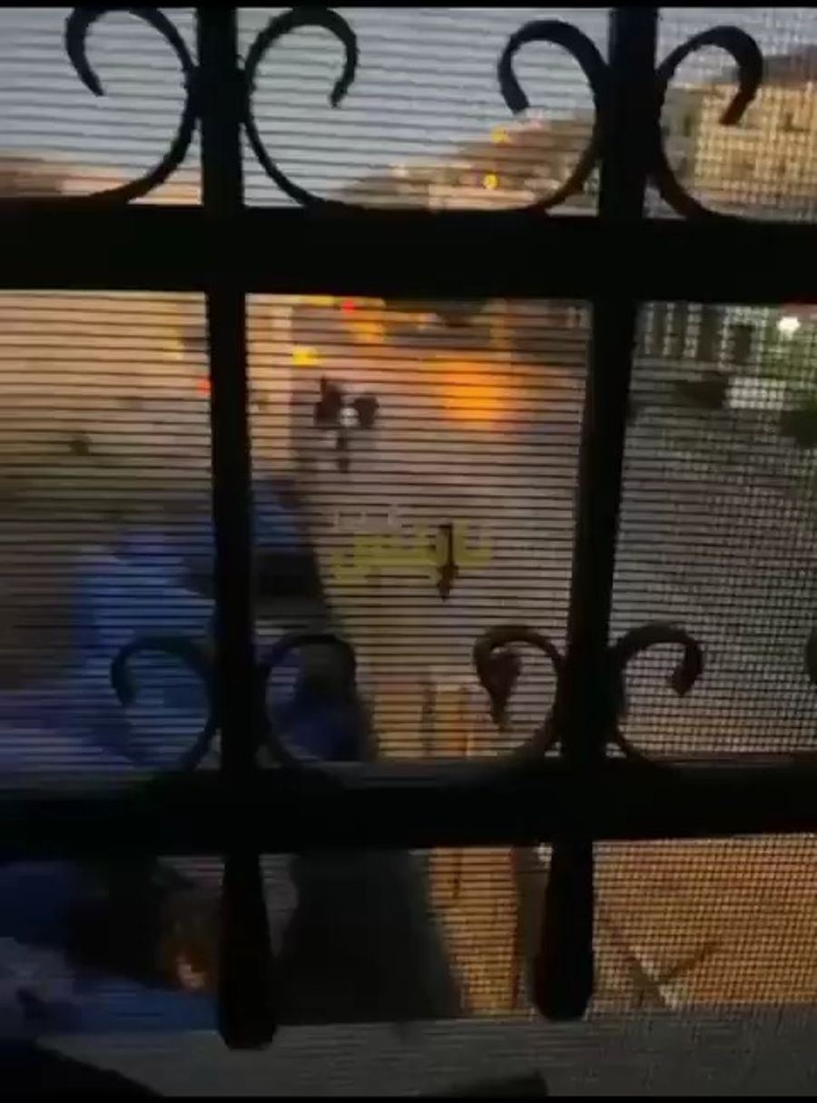 Breslov Hasidim being attacked at Joseph's Tomb in Shechem