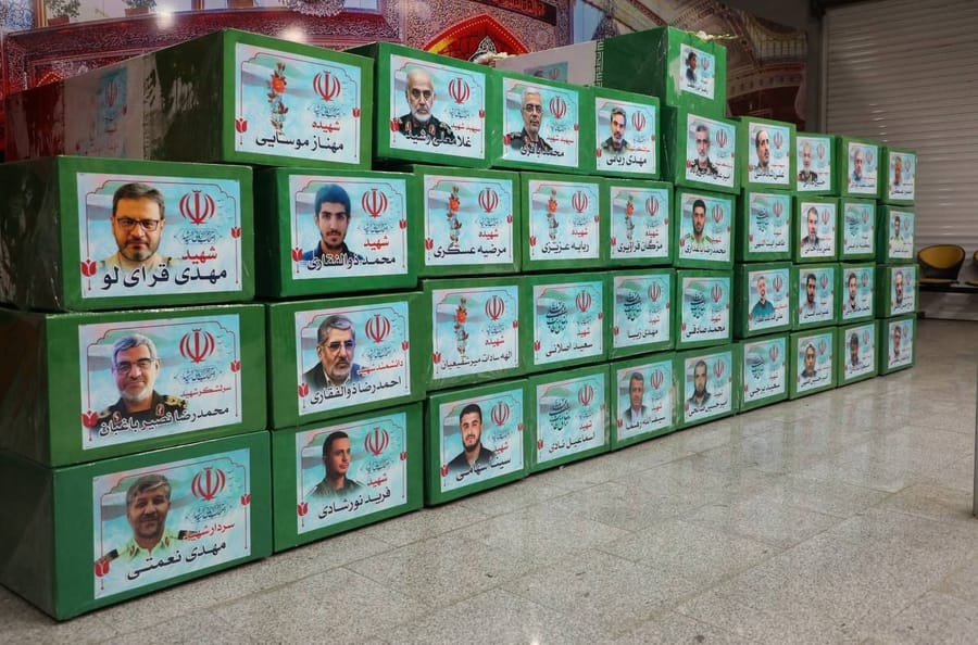 Iranians held funerals for their senior IRGC officers killed by Israel