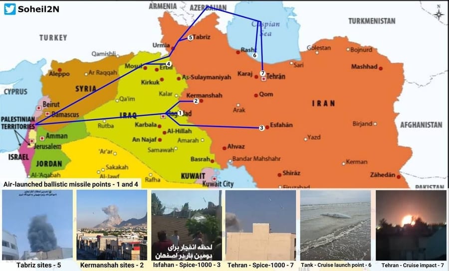 Pro-Regime Source Reveals Paths Used by Israeli Warplanes in Strikes Across Iran