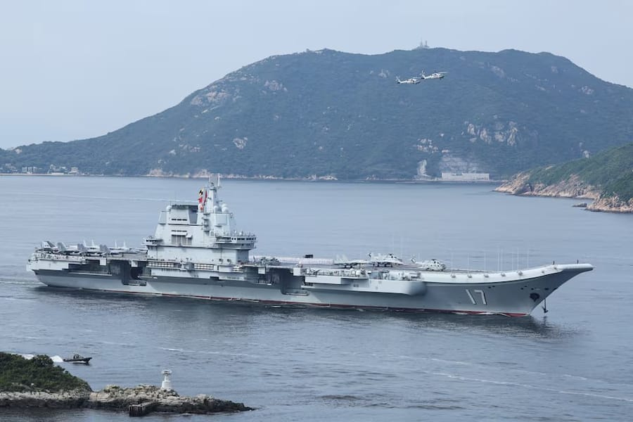 Chinese Aircraft Carrier Shandong Spotted Off Hong Kong Coast