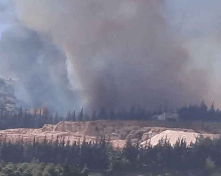 Reports: Fire Breaks Out Near Presidential Palace in Damascus