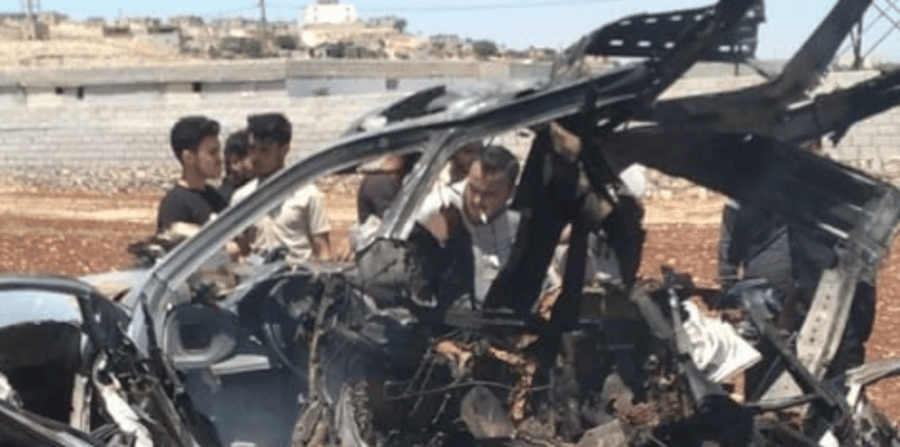 American drone strikes vehicle north of Idlib, Syria