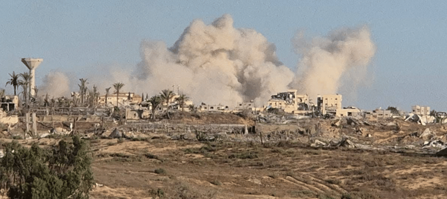 Khan Yunis, after Israeli airstrikes