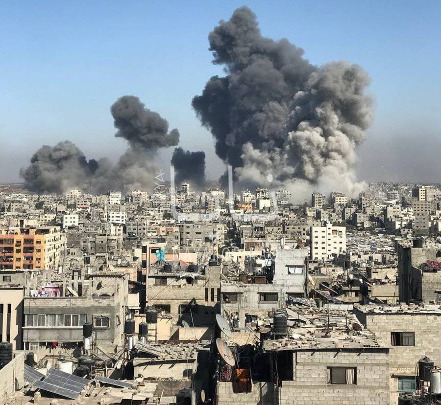 East of Gaza City, now
