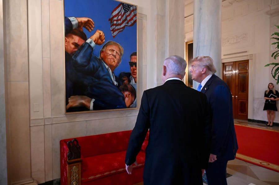 Netanyahu and Trump at the White House