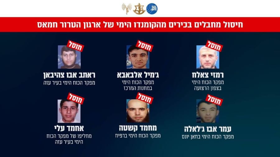 Six Hamas Naval Commandos Eliminated in Targeted Strike
