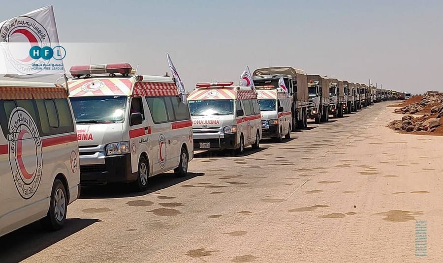 Red Cross Convoys Head to Suwayda