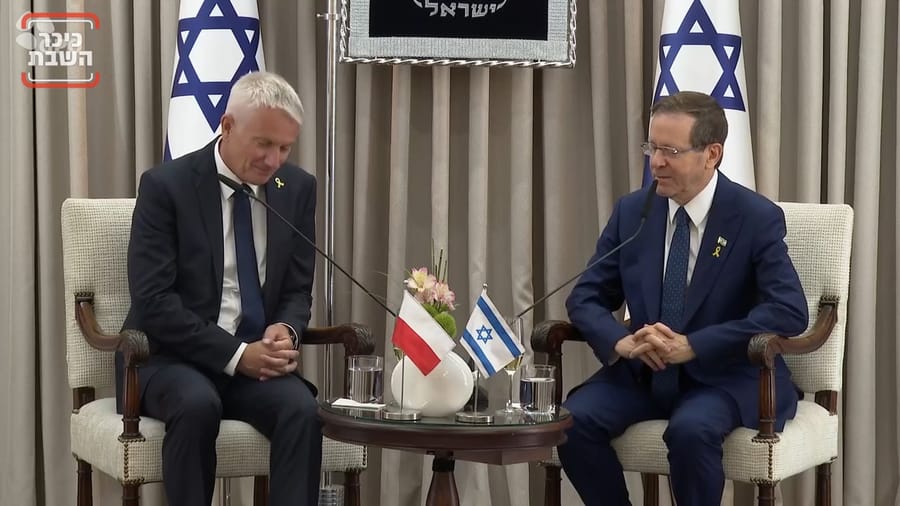 President Herzog with the Polish Ambassador