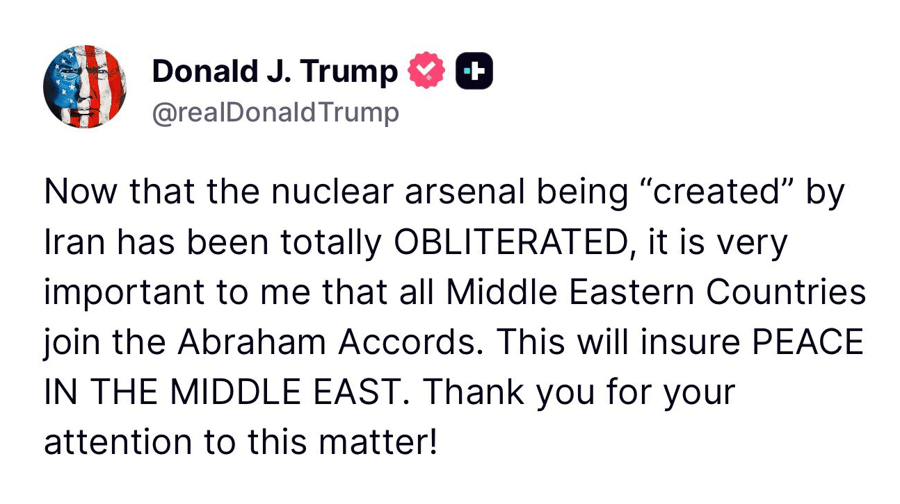 Trump Calls on Middle East Nations to Join Abraham Accords 