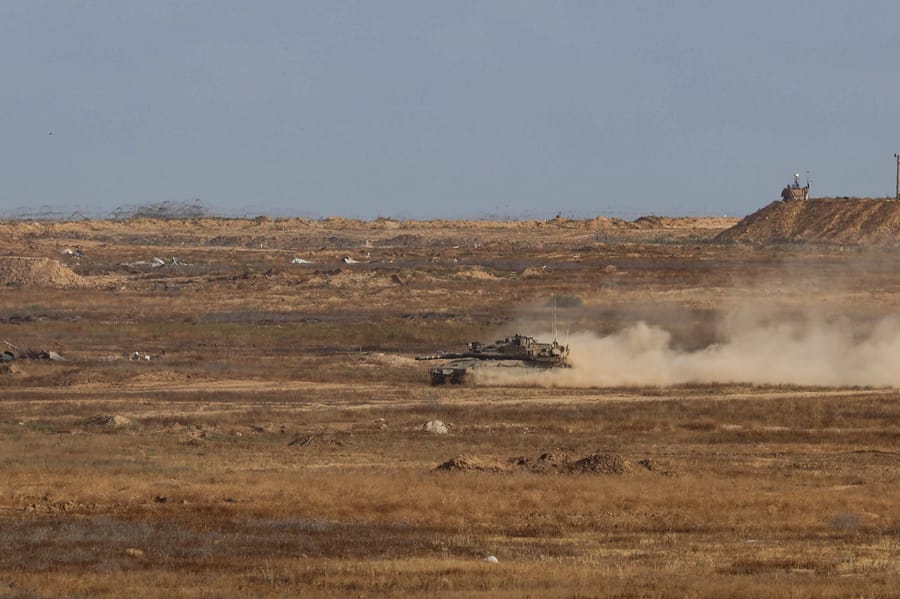 IDF tank near the Gaza Strip.