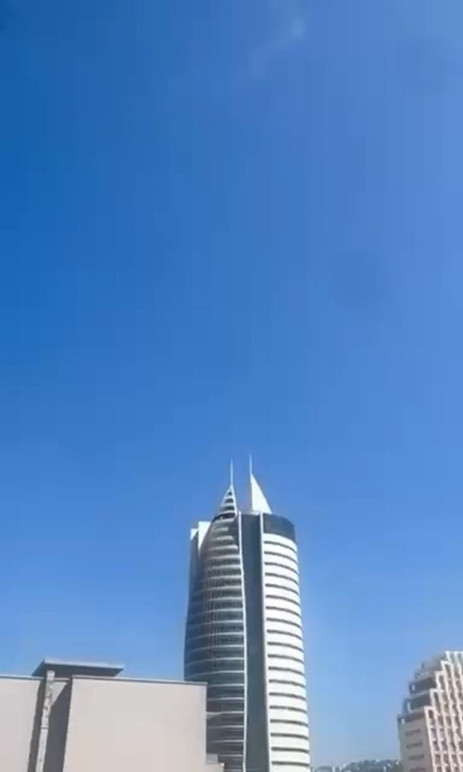 Footage of the missile strike in Haifa