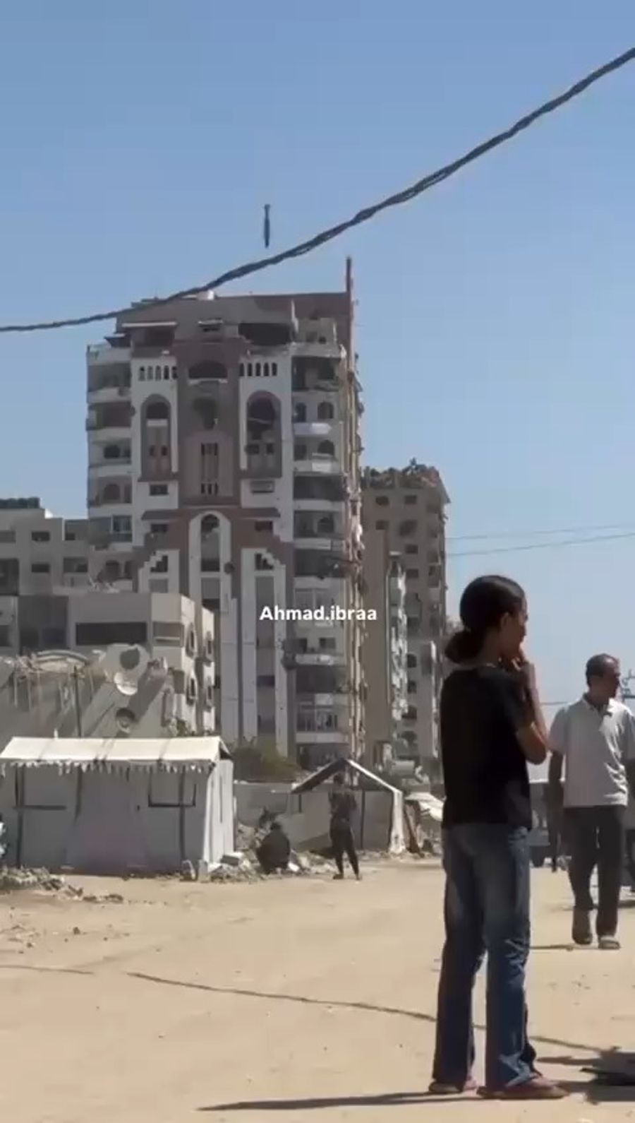 The IDF struck the Mahna Tower in the Tel al-Hawa neighborhood,