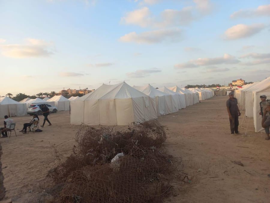 Egypt Builds Tent Camp in Central Gaza for Evacuees