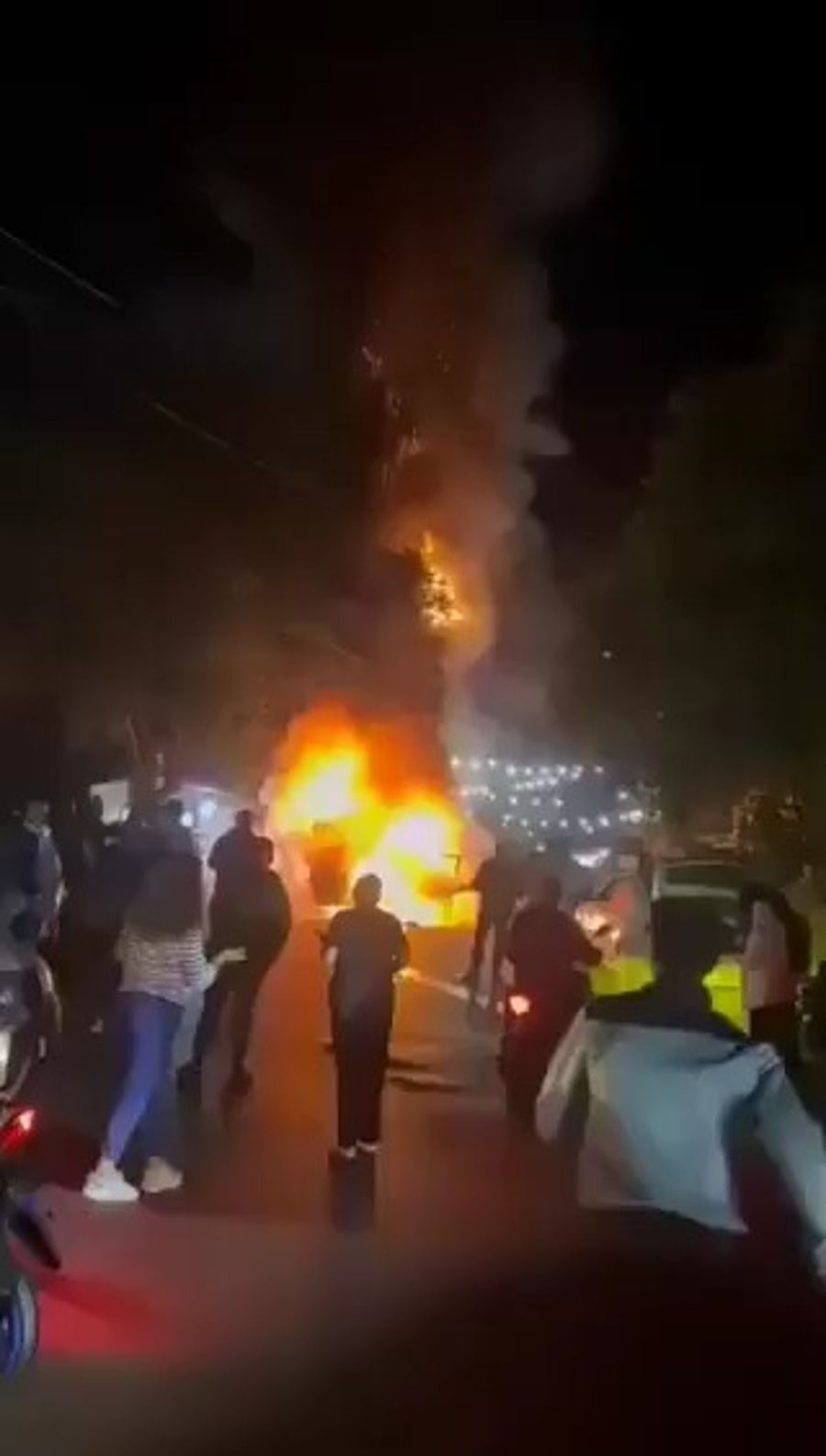 The moment of the strike
