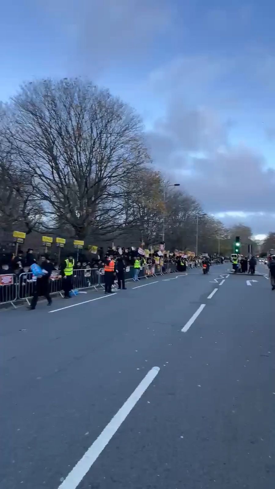 Video of the protest.