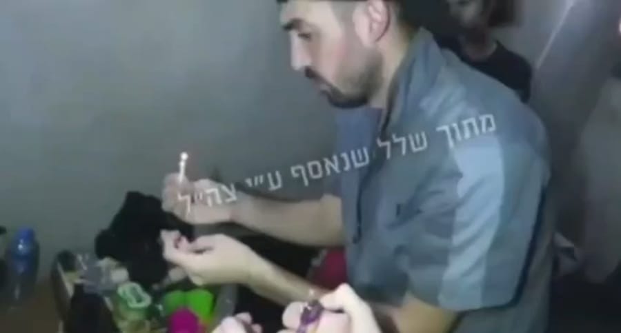 Footage of the six hostages in Hamas captivity