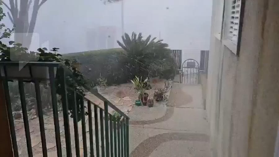 Rain falls in Carmiel, 29 Dec, 2025