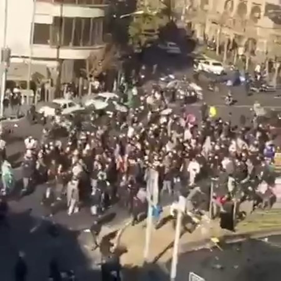 Protests in Tehran.