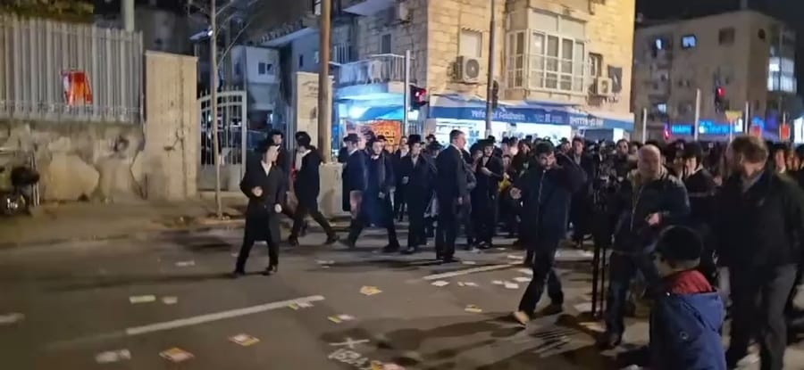 Haredi protests against drafting in Jerusalem