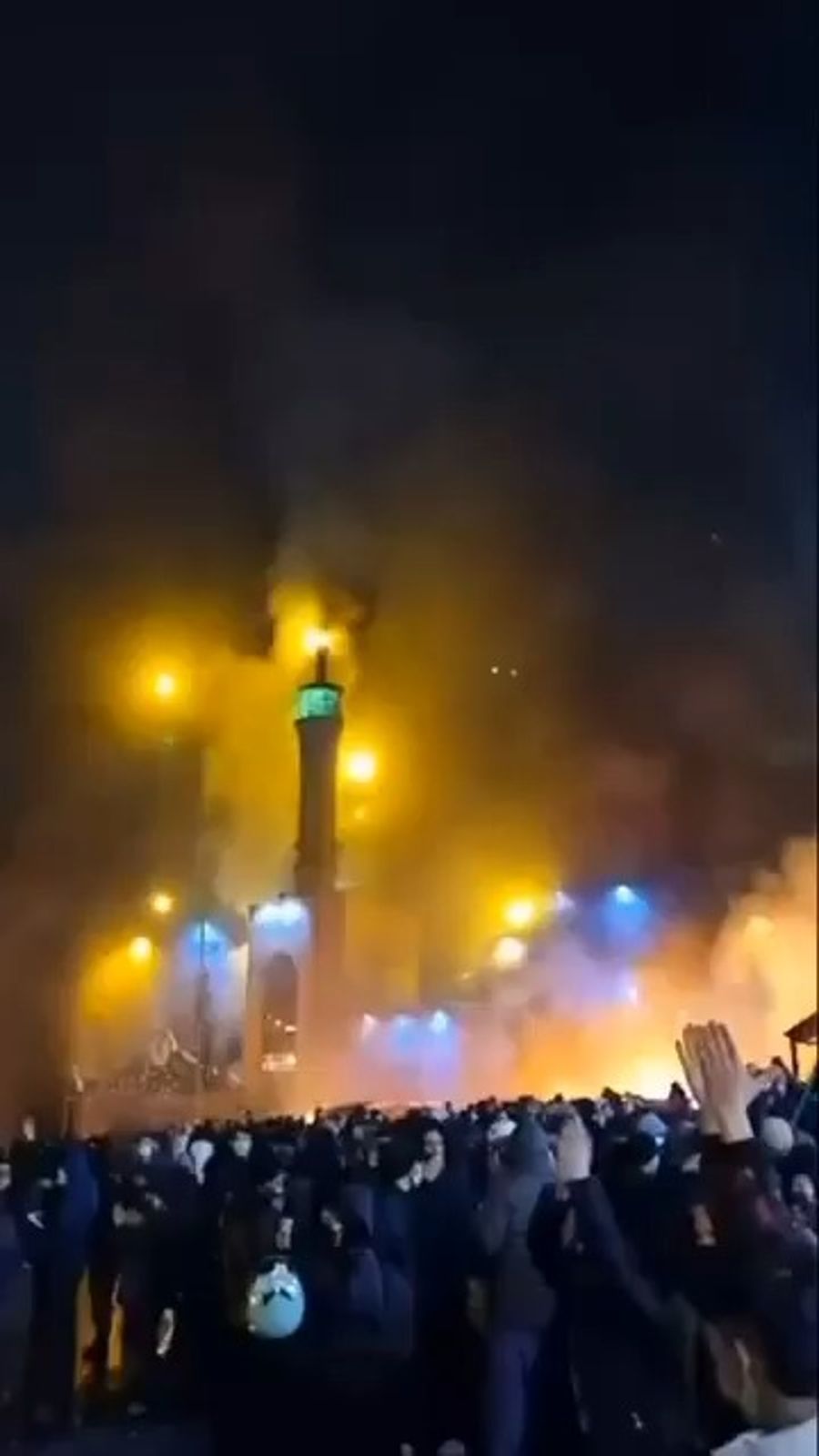 Burning mosques in Iran