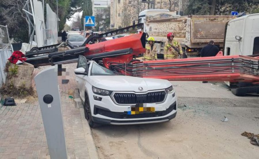 Woman Critically Injured After Crane Truck Flips onto Car