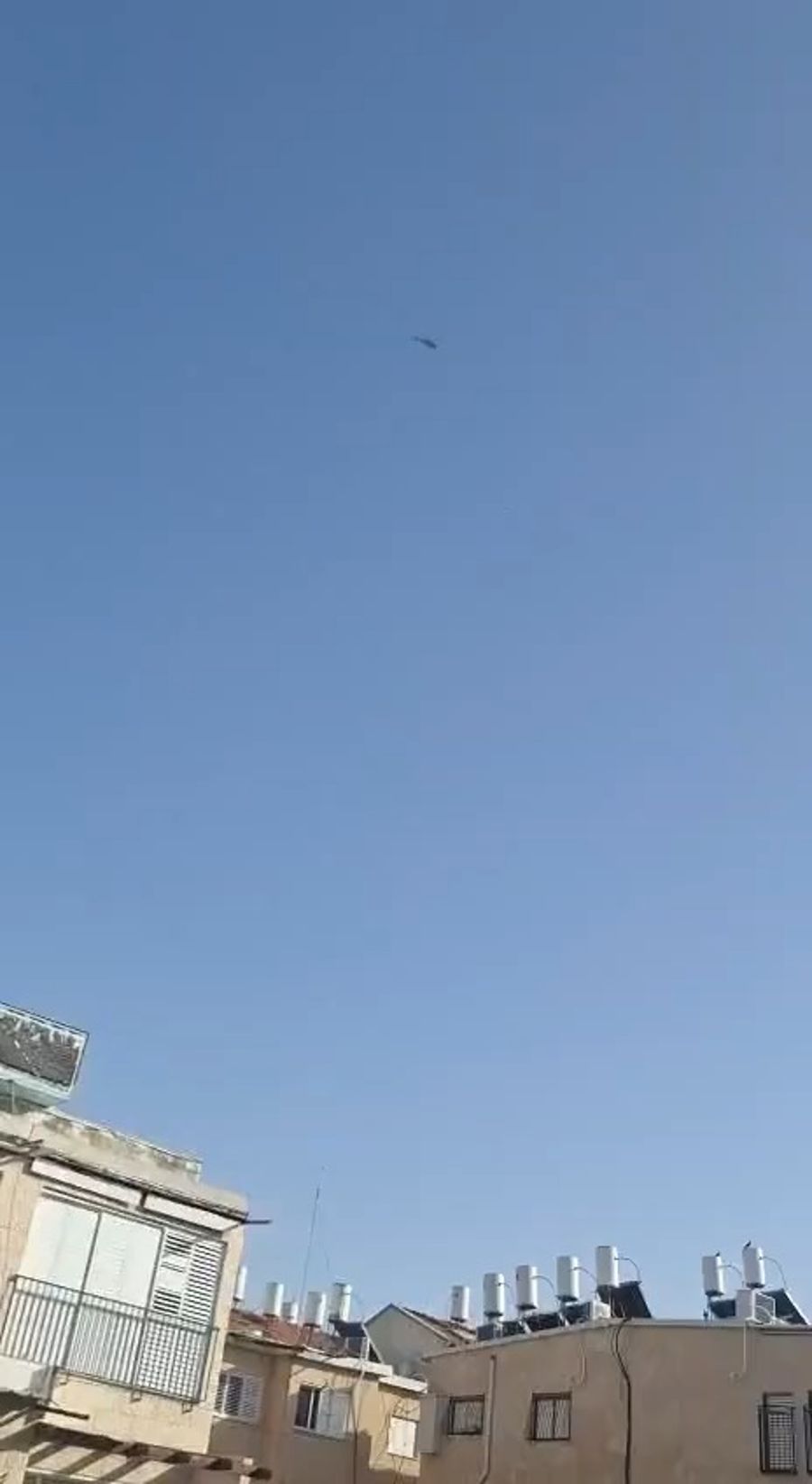 Miitary helicopter flies over Bnei Brak