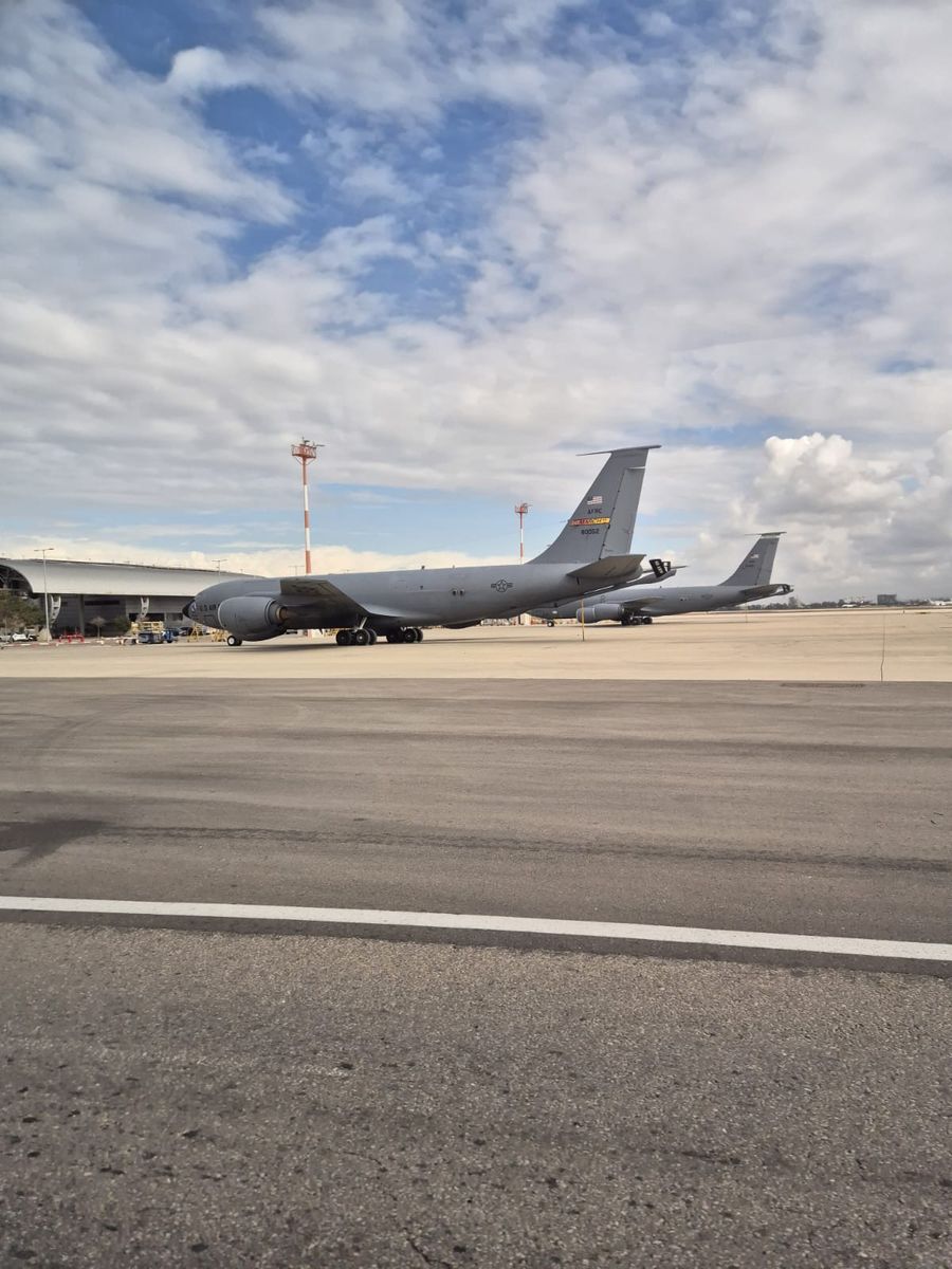 Aemrican refueling planes seen at Ben Gurion