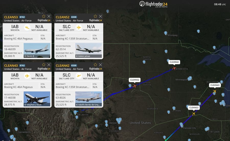 14 Utah-Based F-35As Spotted En Route to Middle East